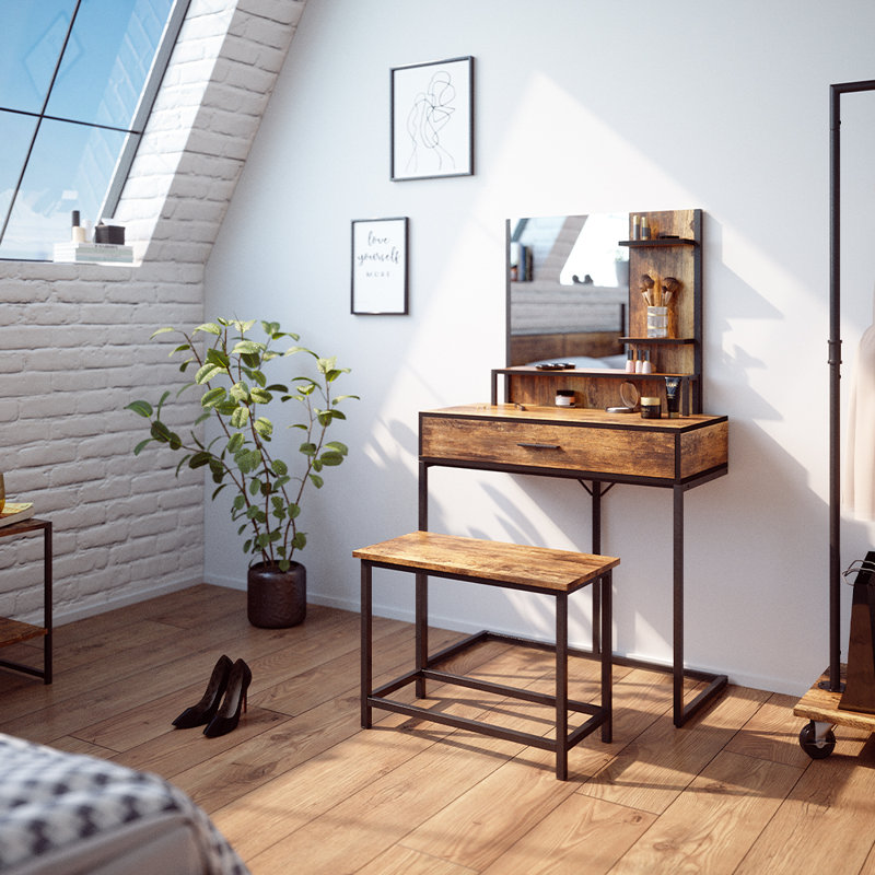 Oskar Kinderland Schminktisch-Set Fyrk mit Spiegel & Bewertungen